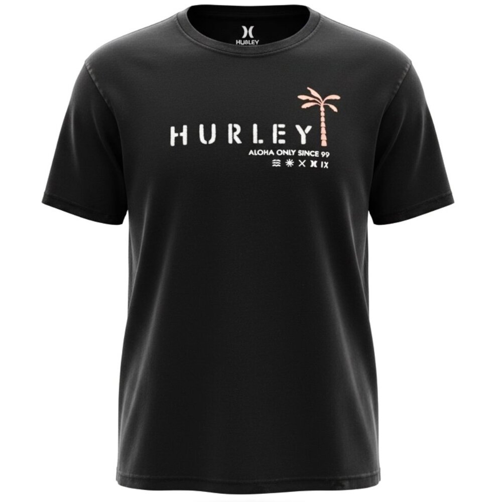 Hurley‎ Aloha Only Graphic Tee Mens M Black #256J